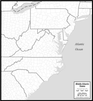 Download MID-ATLANTIC STATES MAP to print